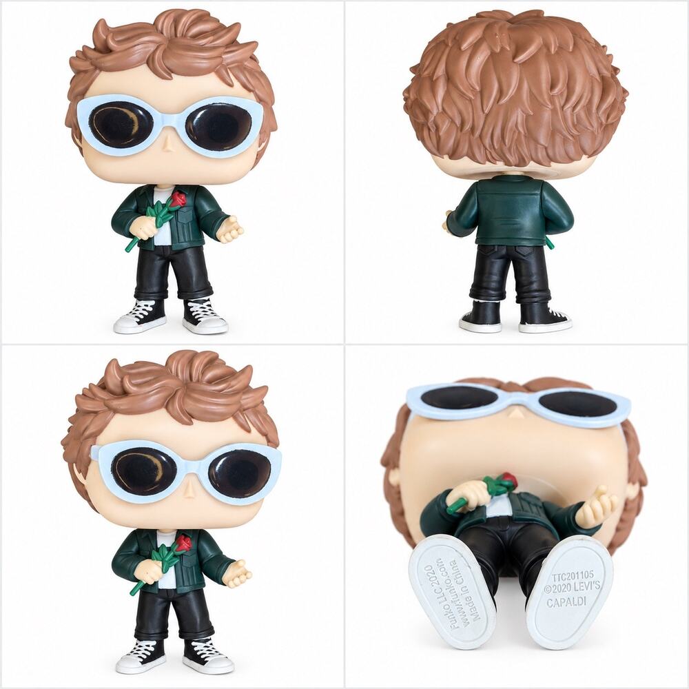 Funko Pop! Rocks Lewis Capaldi #197 Vinyl Figure Loose No Box Rose Sunglasses